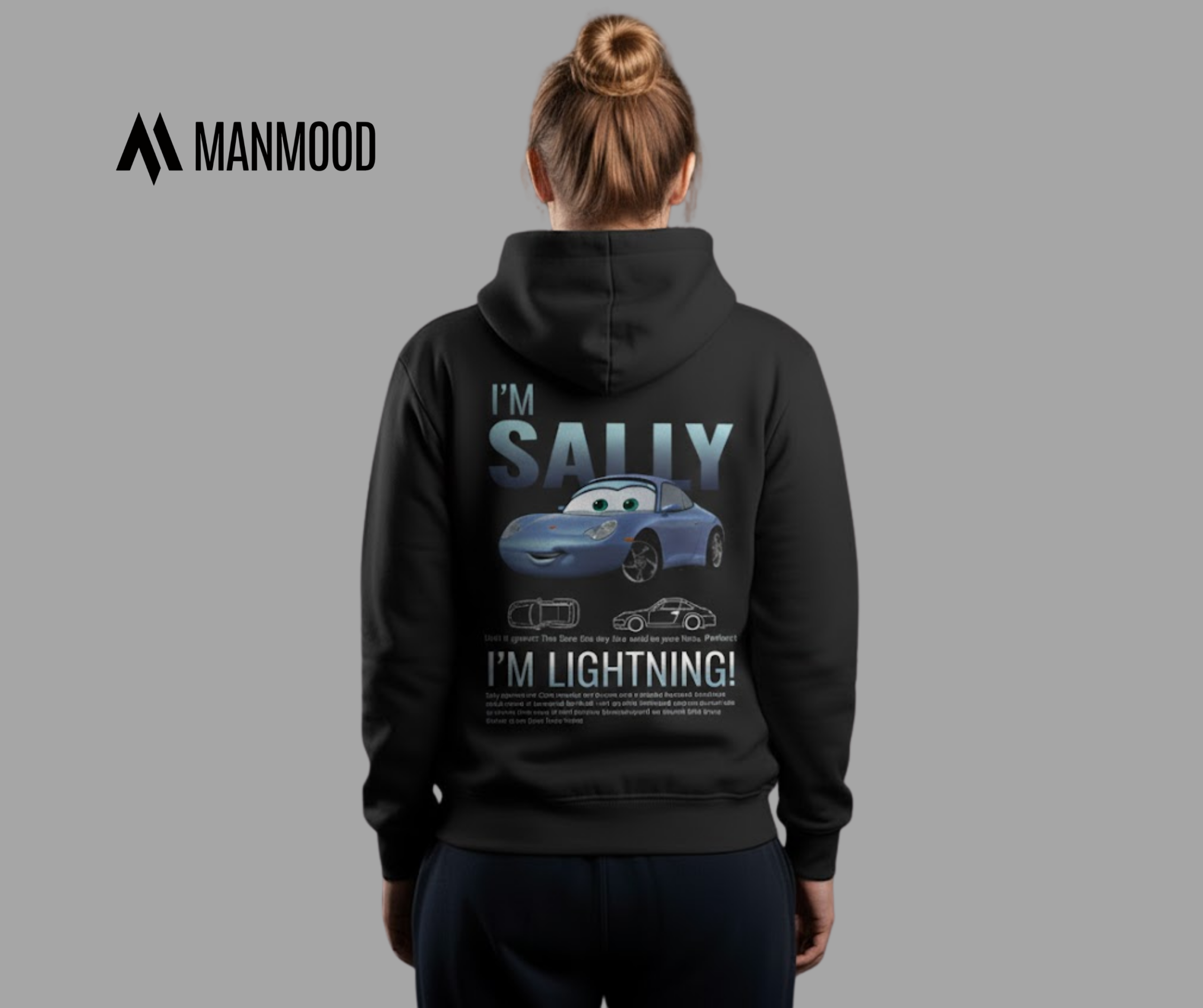 "I'm Sally" Porsche Series Hoodie- Black