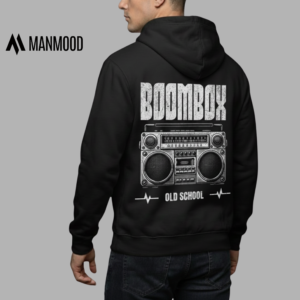 "Old School" designed Hoodie- Black
