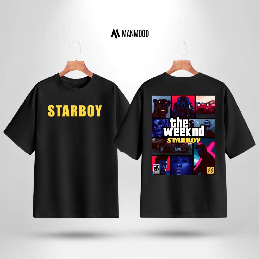 Manmood Printed Drop Shoulder T shirt