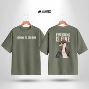 Manmood Printed Drop Shoulder T shirt